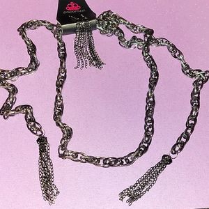 Paparazzi Necklace/Belt Black metal